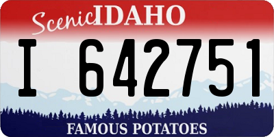 ID license plate I642751