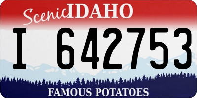 ID license plate I642753