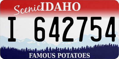 ID license plate I642754