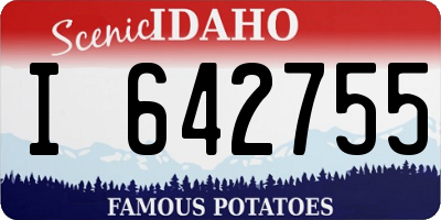 ID license plate I642755