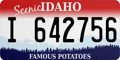 ID license plate I642756