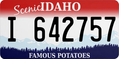 ID license plate I642757