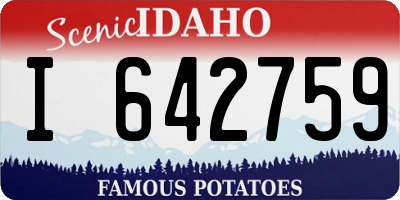 ID license plate I642759