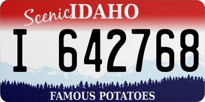 ID license plate I642768
