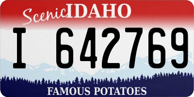 ID license plate I642769