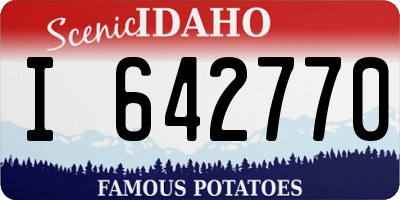 ID license plate I642770