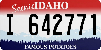 ID license plate I642771