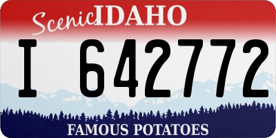 ID license plate I642772