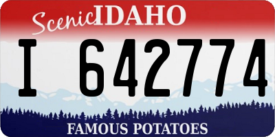 ID license plate I642774
