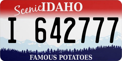 ID license plate I642777