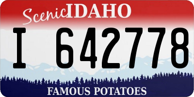 ID license plate I642778