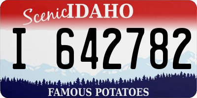 ID license plate I642782