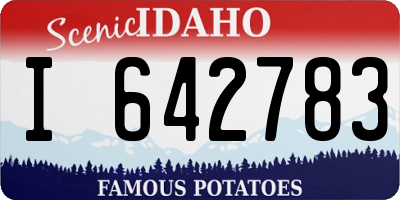 ID license plate I642783