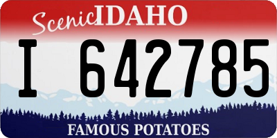 ID license plate I642785