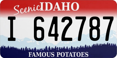 ID license plate I642787