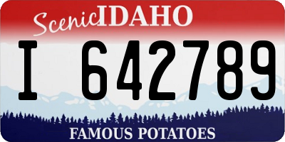 ID license plate I642789