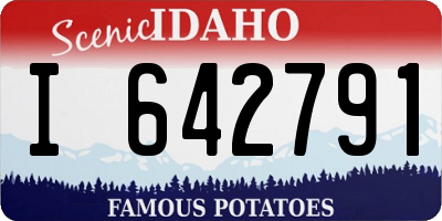 ID license plate I642791