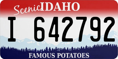 ID license plate I642792