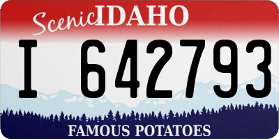 ID license plate I642793