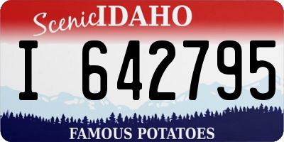 ID license plate I642795
