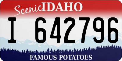 ID license plate I642796