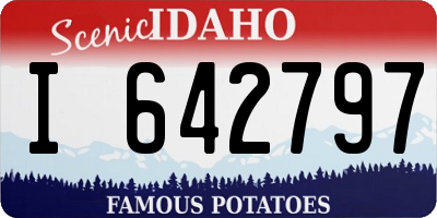 ID license plate I642797