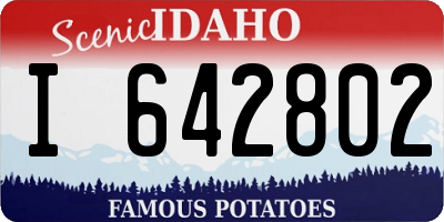 ID license plate I642802