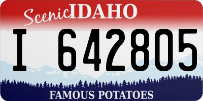 ID license plate I642805