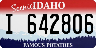 ID license plate I642806