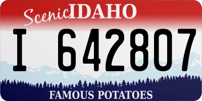 ID license plate I642807