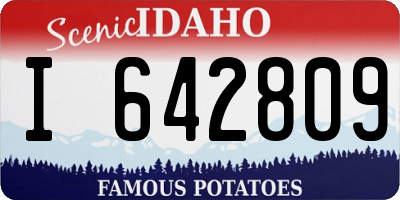ID license plate I642809