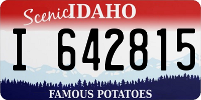 ID license plate I642815
