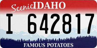 ID license plate I642817