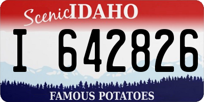 ID license plate I642826