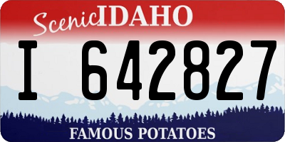ID license plate I642827
