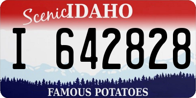 ID license plate I642828