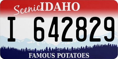 ID license plate I642829