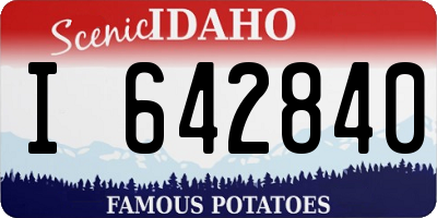 ID license plate I642840