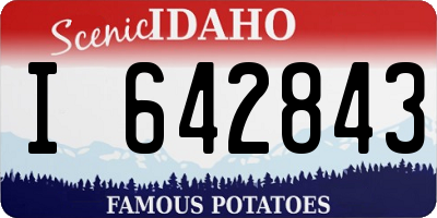 ID license plate I642843