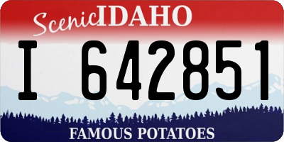 ID license plate I642851