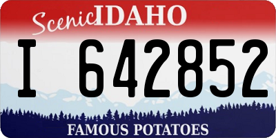 ID license plate I642852