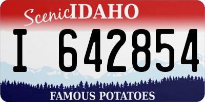 ID license plate I642854