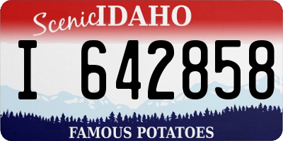 ID license plate I642858