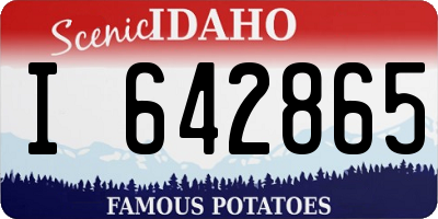 ID license plate I642865