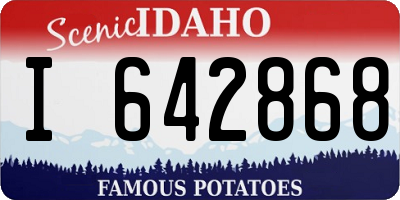 ID license plate I642868