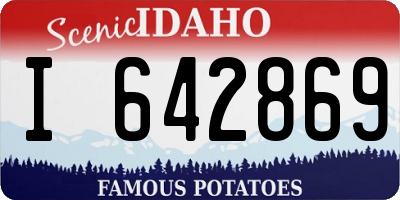 ID license plate I642869