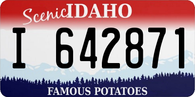 ID license plate I642871