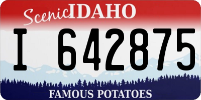 ID license plate I642875
