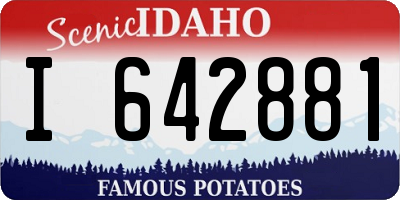 ID license plate I642881