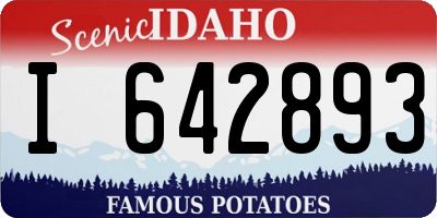 ID license plate I642893